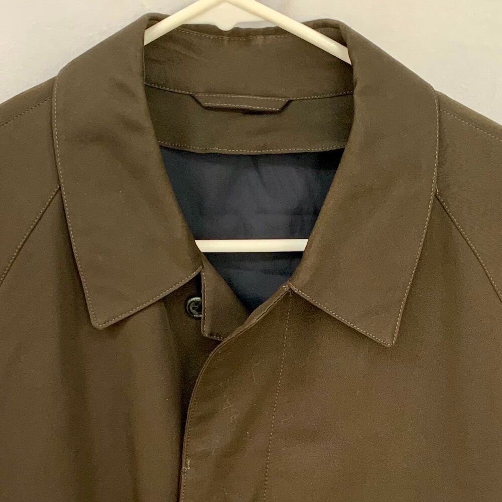 Vtg Men's Dark Brown Sanyo Trench Coat - Picture 4 of 14